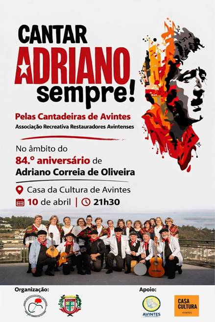 Avintes acolhe concerto em homenagem a Adriano Correia de Oliveira