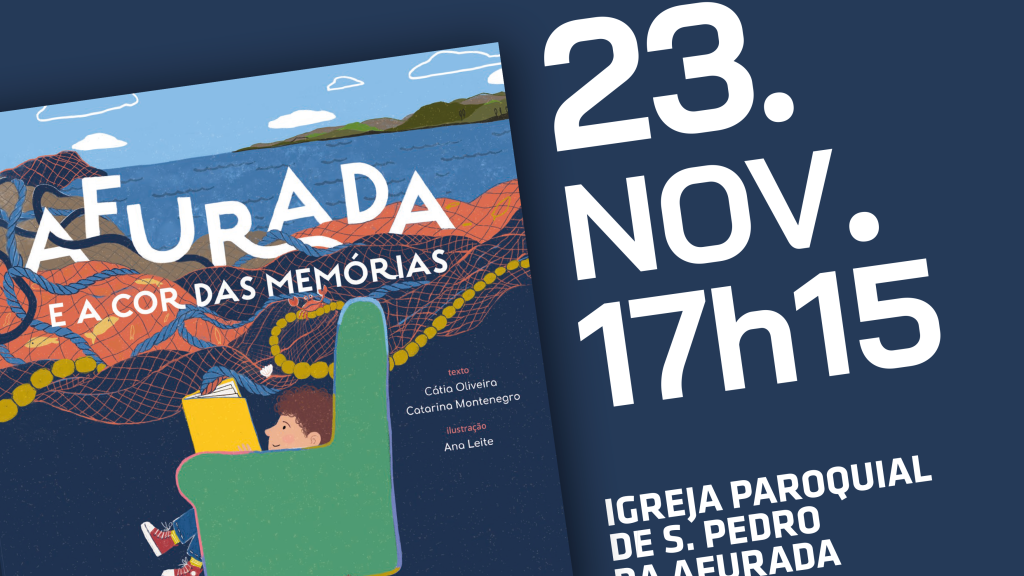 Cartaz de anúncio da apresentação do livro "Afurada e a Cor das Memórias"