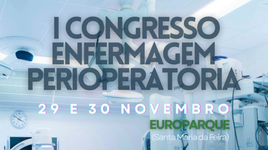 Cartaz de anúncio do I Congresso de Enfermagem Perioperatória.