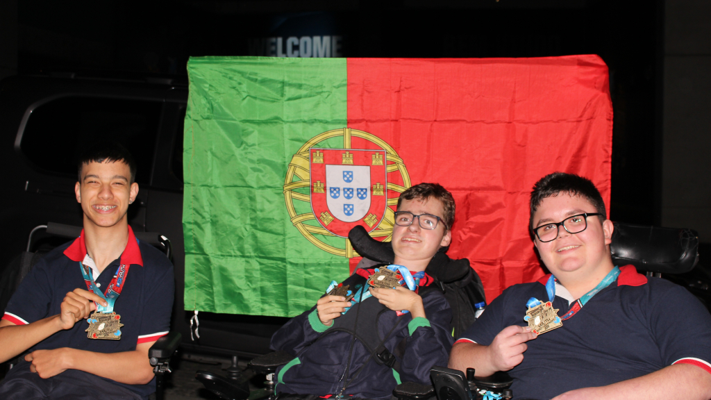 Atletas gaienses de Boccia