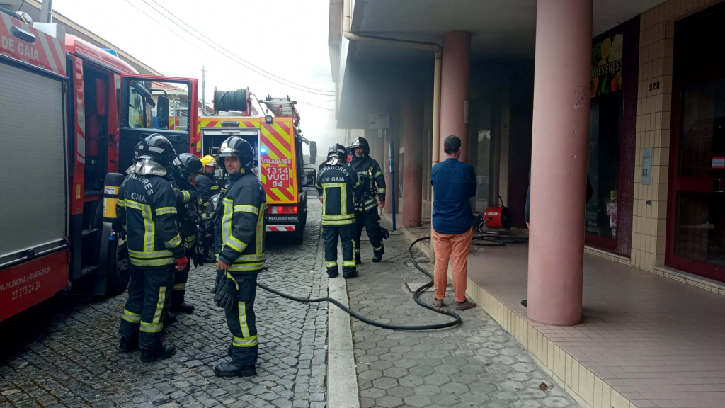Bombeiros de Valadares e Sapadores de Gaia estiveram no auxílio