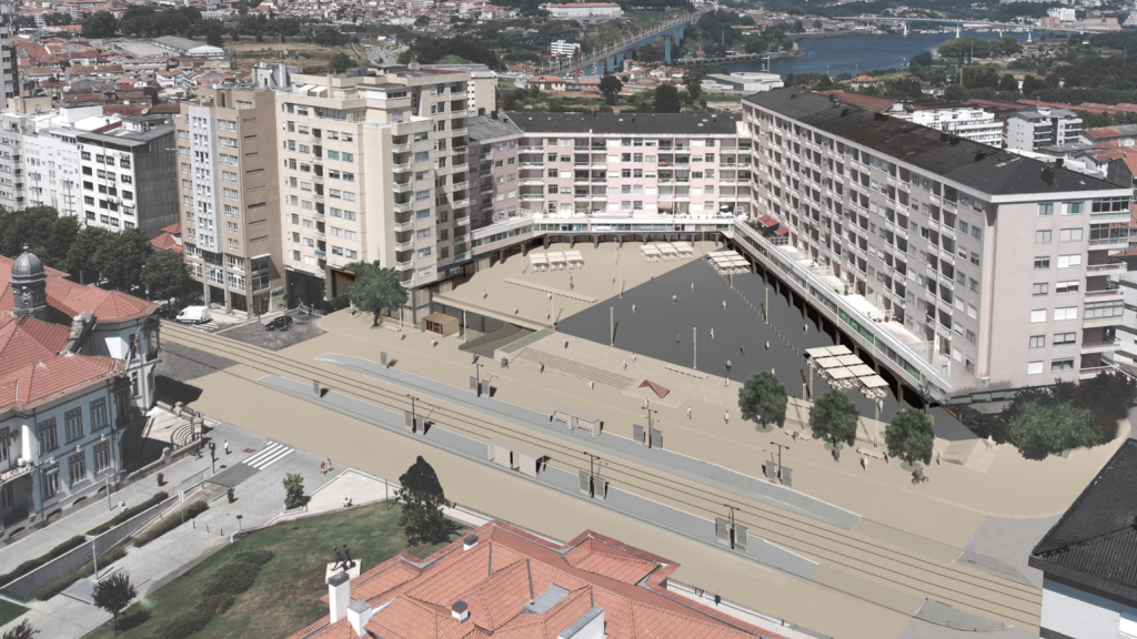 Projeto para a Praceta 25 de Abril, autoria do arquiteto Nuno Alcobia, ainda sujeito a sugestões.
